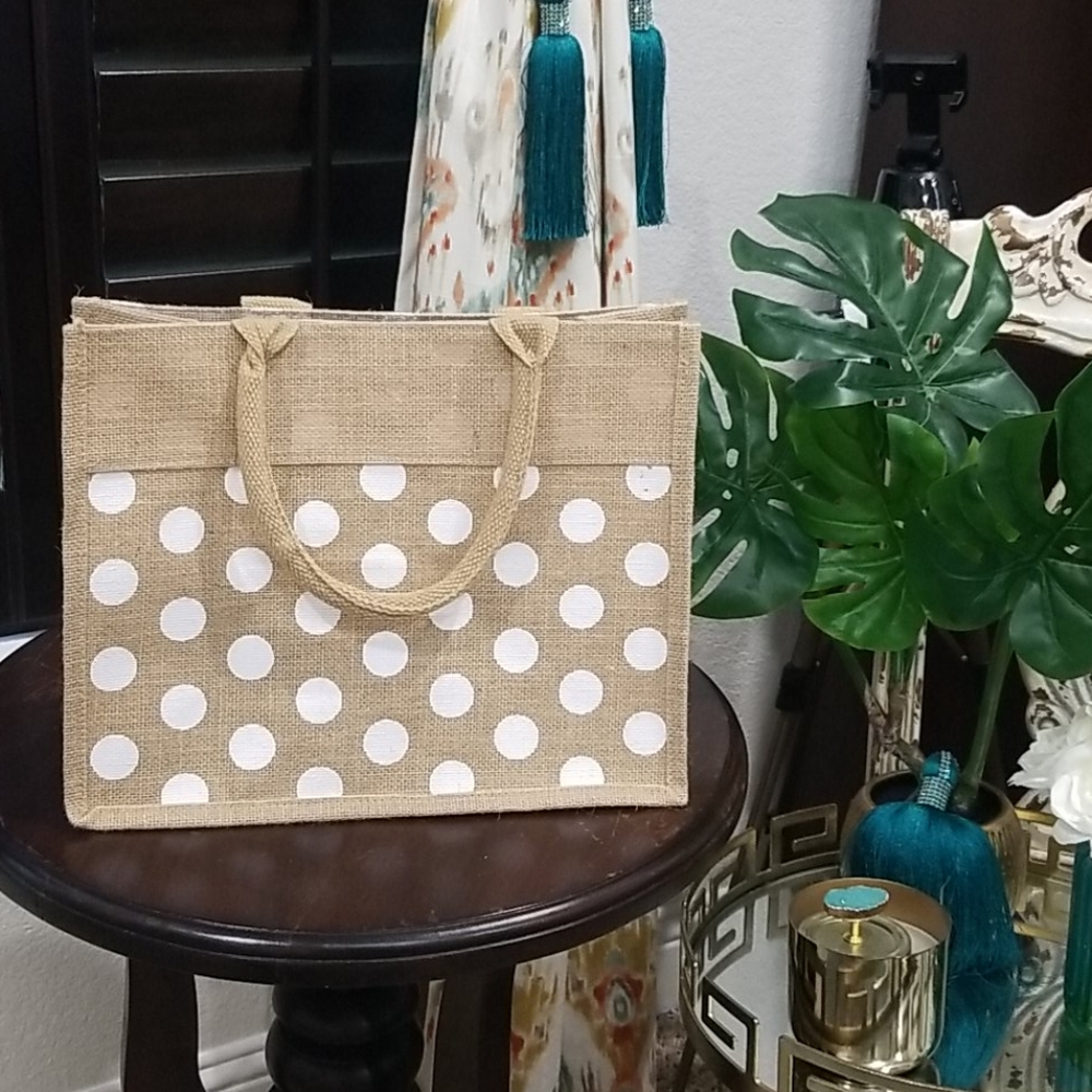 💚👜💕Fashion Jute Tote